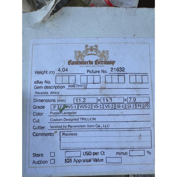 4.04 Amethyst from Rwanda - Cut by Ravenstein Gems - Picture 7 of 7